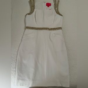 Lilly Pulitzer Dana dress size 8 white gold nwt